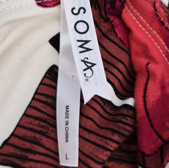 Soma Soft Jersey Twist Bodice Maxi Dress Size Large Built-In Bra - Picture 10 of 12